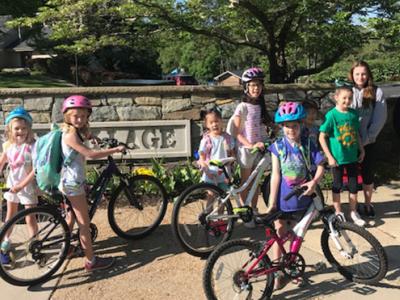 CRES students bike to school day