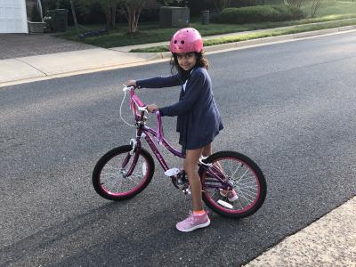 CRES students on bike to school days
